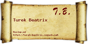 Turek Beatrix névjegykártya